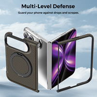 Coque de téléphone Duo pour iPhone avec charge magnétique sans fil 360° °   Support rotatif à boucle en similicuir