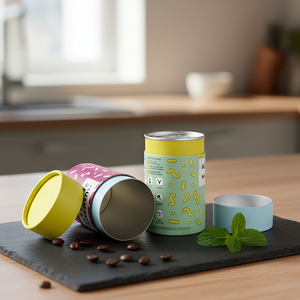 Tube d'emballage <span class=keywords><strong>de</strong></span> tube <span class=keywords><strong>de</strong></span> papier cylindrique imprimé <span class=keywords><strong>de</strong></span> qualité alimentaire biodégradable personnalisé pour le stockage <span class=keywords><strong>de</strong></span> poudre libre <span class=keywords><strong>de</strong></span> cuillère - Product Image 4