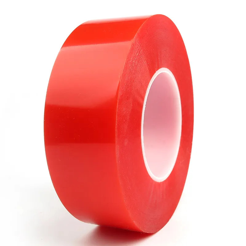 4965 Red Liner Super Clear Doppelseitiger Polyester Acryl kleber PET Tape Lieferant