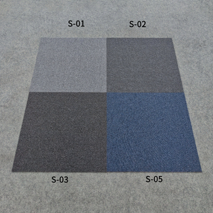 Dalles de moquette géométriques modernes carrées à poils ras, avec support antidérapant en caoutchouc, pour usage commercial et bureaux, en polypropylène tufté - Product Image 5