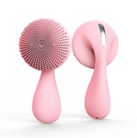 Nouveaux produits Mini Silicone Vibration acné visage nettoyant nettoyant pour le visage ionique silicone brosse électrique visage brosse de nettoyage