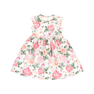 Vestido de Niña con Estampado de Rosas, Ropa Infantil 2022, Vestidos para Bebés, Hermosos Vestidos de Verano para Niñas sin Mangas, Gran Venta - Product Image 2