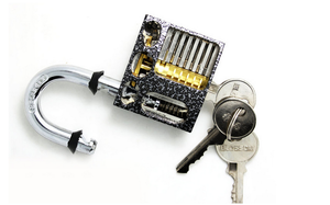 YH9114-candado de práctica de entrenamiento de cerrajero, herramienta de aprendizaje artesanal de habilidad con 3 Llaves, nueva perspectiva recortada - Product Image 6