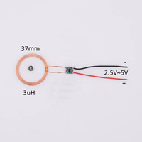 Módulo de Luces LED de Inducción Inalámbrica Taidacent, Bobina Transmisora de Energía Inalámbrica, Lámpara Lunar Levitante, Bobina Inductiva de 5V y 70mm de Largo