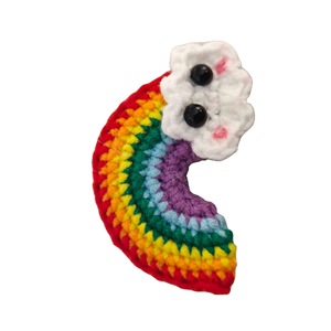 Spilla per Bambini Fatta a Mano in Lana Ecologica, Decorazione Arcobaleno LGBTQ Stile Ins per Feste - Product Image 5