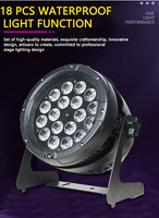 Éclairage de scène RGBW 4-en-1, étanche IP65, 18x10W LED Par Light avec contrôle DMX512, CRI90 pour DJ/Disco/Événements festifs