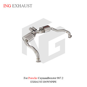 Sistema de Escape de Acero Inoxidable Valvetronic Catback con Doble Salida para <span class=keywords><strong>Porsche</strong></span> <span class=keywords><strong>Cayman</strong></span>/Boxster 987.2, Directo de Fábrica ING - Product Image 4
