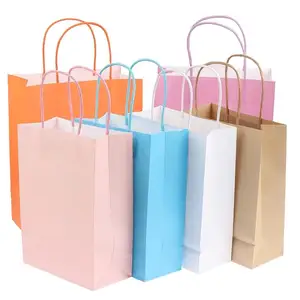 Hot Selling Wholesale Luxury Matte color Gift Shopping Paper Bag With Logo For Clothing Custom Packaging Bag