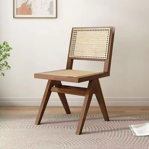 JP haut <span class=keywords><strong>de</strong></span> gamme en caoutchouc bois jambes rotin siège chaise <span class=keywords><strong>de</strong></span> loisirs Vintage bois Accent café canne rotin chaise <span class=keywords><strong>de</strong></span> salle à manger - Product Image 5