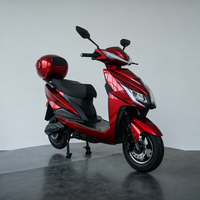 Scooter électrique pour adultes à deux roues homologué EEC DOT, batterie au lithium 72V 3000W, rouge, sportif, avec coffre arrière