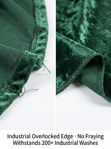 Nappe ajustée en velours de haute qualité, sur mesure, avec jupe de table plissée élégante pour galas et événements professionnels - Product Image 5