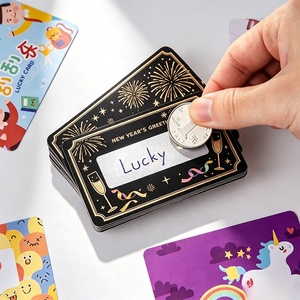 Carte à gratter imprimée motif dessin animé pour enfants, jeu surprise pour couples, carte de loterie pour l'ouverture d'une chaîne de magasins - Product Image 1
