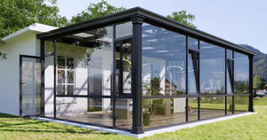 Maison <span class=keywords><strong>moderne</strong></span> personnalisable en verre isolé en aluminium pour l'extérieur Salle de soleil insonorisée et étanche avec <span class=keywords><strong>toit</strong></span> <span class=keywords><strong>plat</strong></span> pour l'extérieur et le parc - Product Image 3