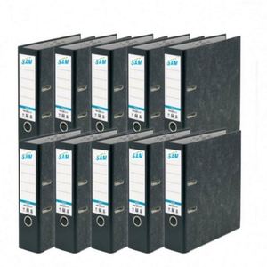 Classeur à levier A4 en plastique avec 2 anneaux de 3 pouces, poignée et trou de maintien pour les doigts, organiseur de documents - Product Image 1