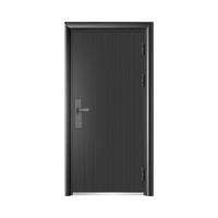 Pintu Masuk Tahan Api Baja Desain Modern untuk Penggunaan Hotel, Pintu Utama Eksterior Baja Galvanis Siap Pakai CNAS GB