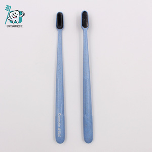 Brosse à dents manuelle Commale biodégradable en paille de blé, petite tête, pour adulte, écologique, tête de brosse nano - Product Image 1