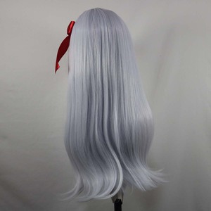Perruque synthétique longue résistante à la chaleur, couleur argentée, pour cosplay Sakura <span class=keywords><strong>Matou</strong></span>, AOKG-094 - Product Image 6