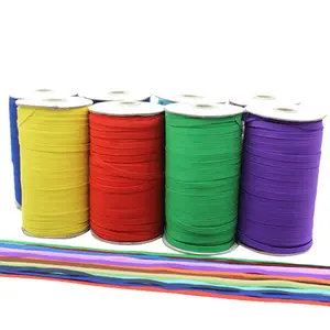 3mm 5mm 6mm 8mm 10mm 12mm đàn hồi cuốn sách phẳng dệt kim Polyester đàn hồi ban nhạc - Product Image 1