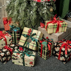 Custom Eco-Friendly Recyclable Plaid <b>Pattern</b> PE Coated <b>Paper</b> Roll Single Side Waterproof Gift Craft Packaging Offset Printing - Product Image 6