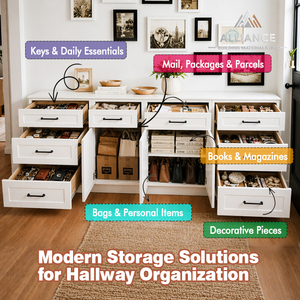 American Home Hallway Cabinet With Storage | Bulk Entryway Cabinets For Contractors | Custom Modern Hallway Shoe Cabinets - Product Image 3