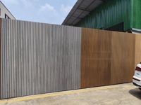 Panneaux muraux extérieurs en bois rustique imperméable ASA+Fibre de bambou Revêtement écologique avec texture cannelée