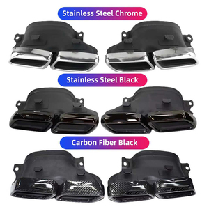 Embout d'échappement DEX pour Mercedes-Benz Classe C W205 14-18, silencieux en acier inoxydable noir pour C200 C260 C300 <span class=keywords><strong>AMG</strong></span> C63S, tuyau d'échappement - Product Image 2