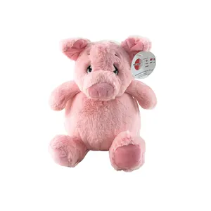 柔软的粉红色胖乎乎的毛绒肥猪农场动物小猪女孩玩玩具