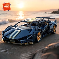 Superbe Offre : Kit de Construction Supercar MOC Noir et Or – Modèle de Voiture de Course en Briques, Haute Difficulté, Jouet d'Assemblage de Collection pour Adultes