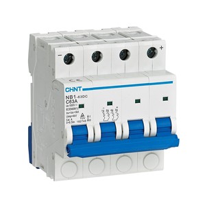 <span class=keywords><strong>CHINT</strong></span> <span class=keywords><strong>NB1</strong></span>-63 DC เบรกเกอร์วงจรขนาดเล็ก1P 2P 3P 4P 32A 63A <span class=keywords><strong>NB1</strong></span>-<span class=keywords><strong>63DC</strong></span> 4P C63A DC1000V 6kA(R) - Product Image 1