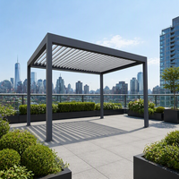 Auvent rétractable motorisé en aluminium durable, imperméable, avec télécommande, pour terrasses, piscines, jardins, balcons, garantie 7 ans