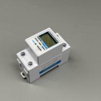 Pengukur energi listrik, penghitung konsumsi daya arus tegangan kWh LCD fase tunggal 220V/230V