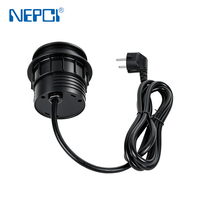 Prise de courant encastrée de table 65W à charge rapide, type Grommet, avec ports USB-A et USB-C et câble de 2m, prise UE