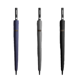 <span class=keywords><strong>Parapluie</strong></span> droit à long manche en gros, 24 baleines en acier, anneau de capuchon doré, UPF 30+, pour hommes, affaires, hôtel, golf, usage quotidien - Product Image 1