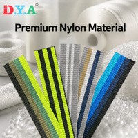 Sangle en nylon rayée colorée, épaisse et résistante à l'usure, personnalisable pour vêtements, sacs et mobilier d'extérieur