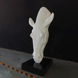 Escultura Moderna de Fibra de Vidrio Personalizada, Venta Directa de Fábrica, Escultura de Cabeza de Caballo de Bronce de Gran Tamaño, Busto de Caballo de Resina para Galería - Product Image 4