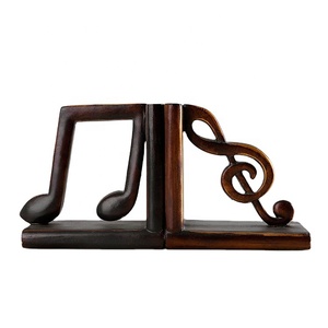 Antique Wooden Looking Design Decorative Musical Note <strong>Bookends</strong> - Product Image 4