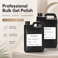 Yunzuan Vente en gros 1KG 3KG 5KG Gel à ongles en vrac, Top Coat Mat Cristal, Gel de Base, Colle pour Ongles, Gel Blooming OEM ODM