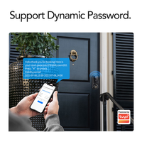 Lermom الأمن سلامة الجبهة الباب قفل نقر اسطوانة كلمة RFID بطاقة بصمة الذكية ديدبولت باب من الفولاذ والخشب قفل