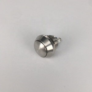 Rohs 2 Pin Chrome 2A đường kính 12mm Nút nhấn tạm thời chuyển đổi - Product Image 4