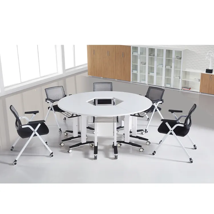 Moderner faltbarer Tisch rahmen mit beweglichem Schreibtisch bein für den Schulungs raum für Konferenz konferenzen
