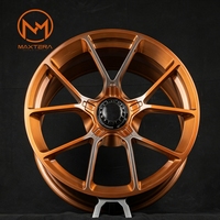 Jantes de voiture pour passagers Maxtera forgées sur mesure en cuivre brossé, style CenterLock GT3 RS, pour Porsche 911 718 Boxster Cayman, jantes en alliage
