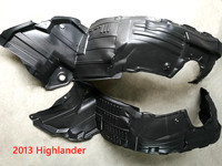 Fabricant pour Toyota pour Yaris Garde-boue intérieur avant Protection contre les éclaboussures Doublure Modèle 53876-0D090 & 53875-0D090 Garde-boue de voiture