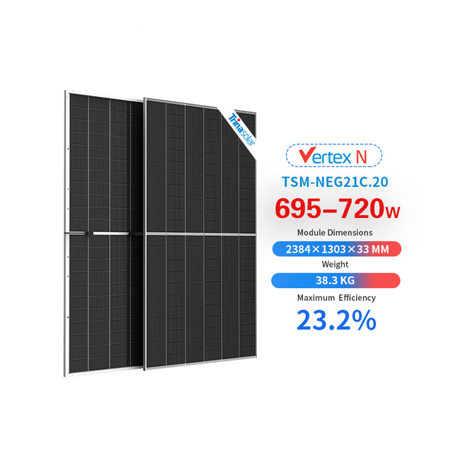 Trina Solar Monocrystalline N-type Bificial Solar Panels Trina 695w 705w 710w 715w 720w Photovoltaic PV Module