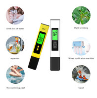 Testeur de pH numérique portable haute précision, ensemble de testeur TDS avec rétroéclairage pour l'analyse de l'eau