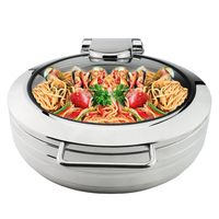 Nouveau réchaud électrique rond en acier inoxydable pour hôtel, restaurant, traiteur, buffet