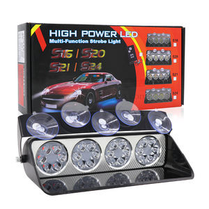 Luz de advertencia estroboscópica <span class=keywords><strong>para</strong></span> coche, Faro de emergencia con 24 <span class=keywords><strong>Led</strong></span> <span class=keywords><strong>para</strong></span> tablero de automóvil, lámpara intermitente con ventosa en <span class=keywords><strong>parabrisas</strong></span> DC12V, gran oferta - Product Image 1