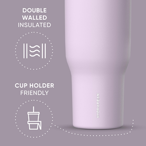 Gobelet isotherme réutilisable en acier inoxydable à double paroi, écologique, moderne et luxueux, 40 oz, avec poignée et paille - Product Image 3