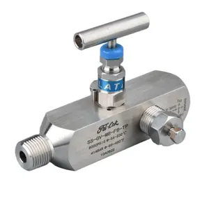 6000PSI Stainless Steel Gauge Root Valve With Vent Screw/Port Valve