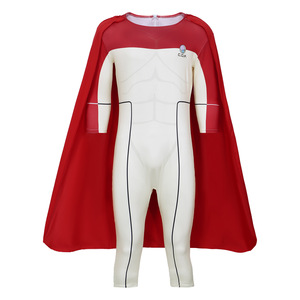 Costume de cosplay Invincible Young Hero, combinaison avec cape rouge et blanche, pour enfants de 8 à 13 ans, Halloween, jeu d'anime, jeu de rôle - Product Image 1