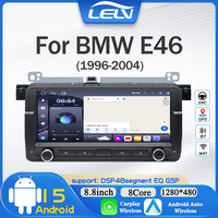 Autoradio Android 15 LELV pour BMW E46 (1996-2004) - GPS Android Auto Stéréo sans fil Écran tactile WiFi intégré Audio haute résolution